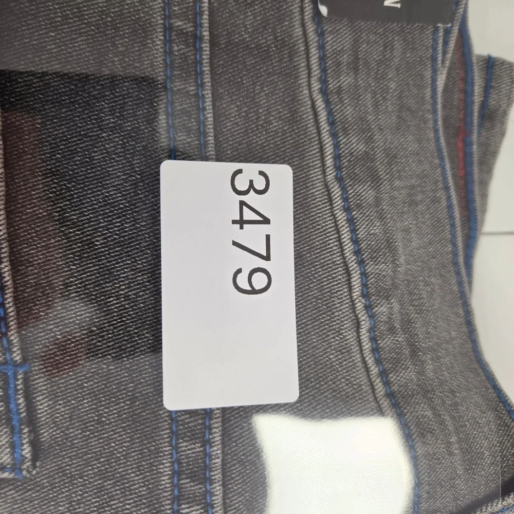 True Religion Geno Relaxed Slim Jeans Gry Phantom Wash 700985 Mens 31 Blu Stitch
